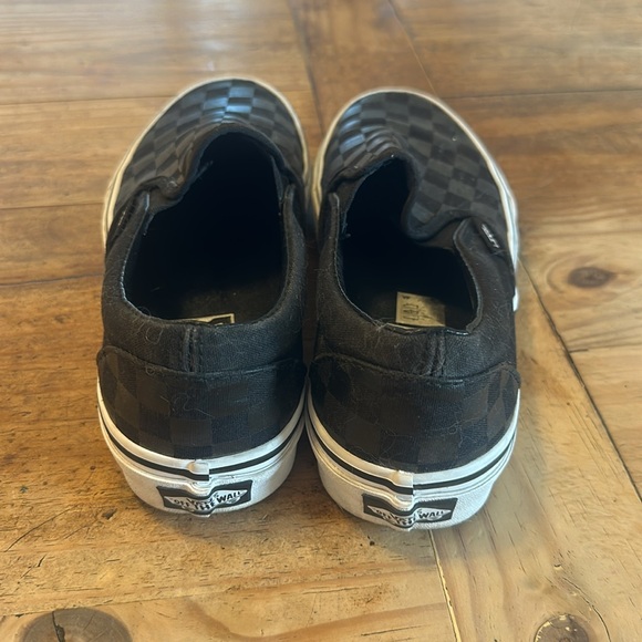 VANS Slip On Gray Black Checkerboard Racing Flag - Picture 3 of 5